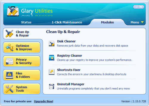 Click to view Glary Utilities installer 2.9.1.1822 screenshot